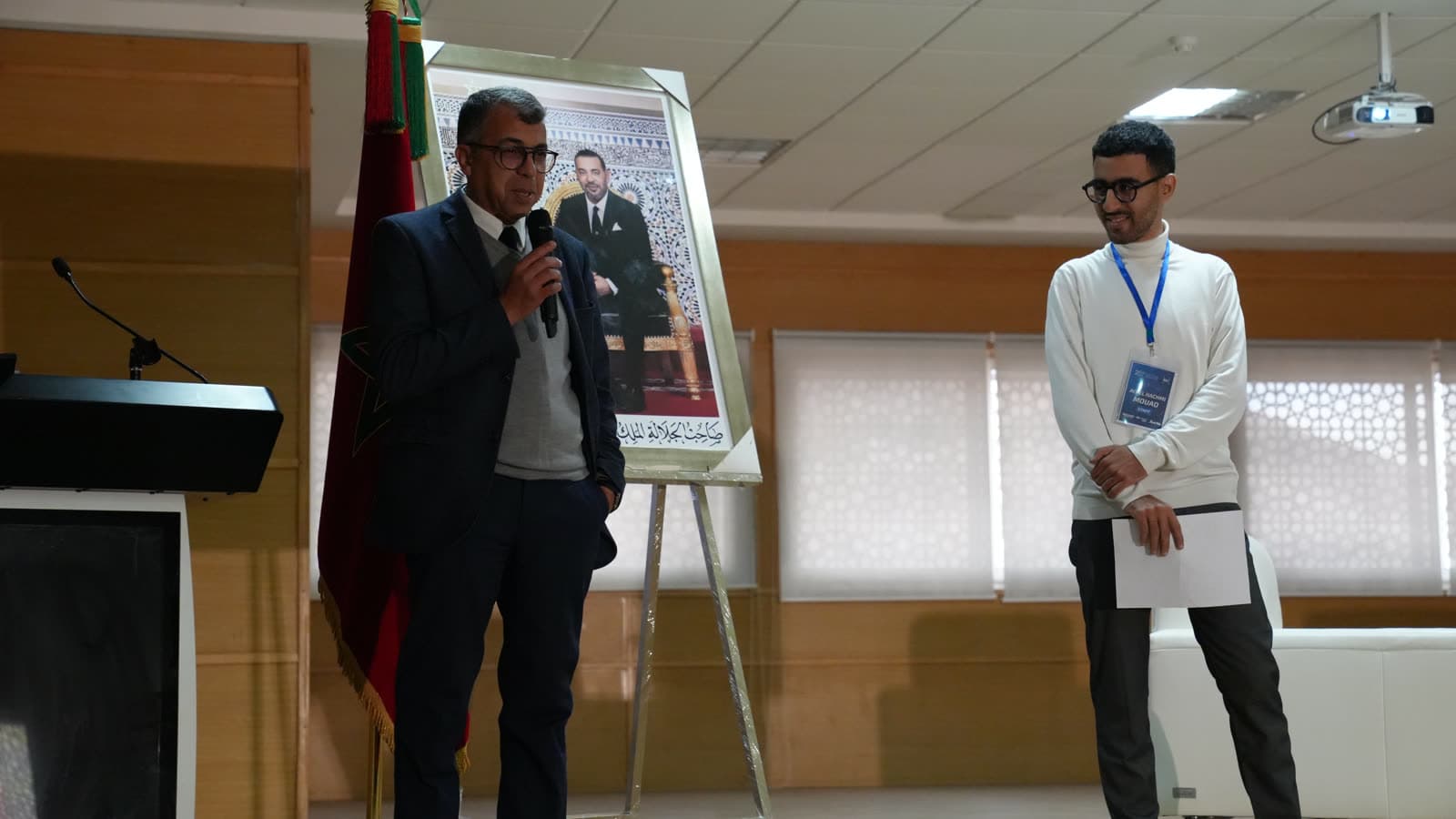 Cérémonie du Reporting Day sur scène à l'ENSA Marrakech