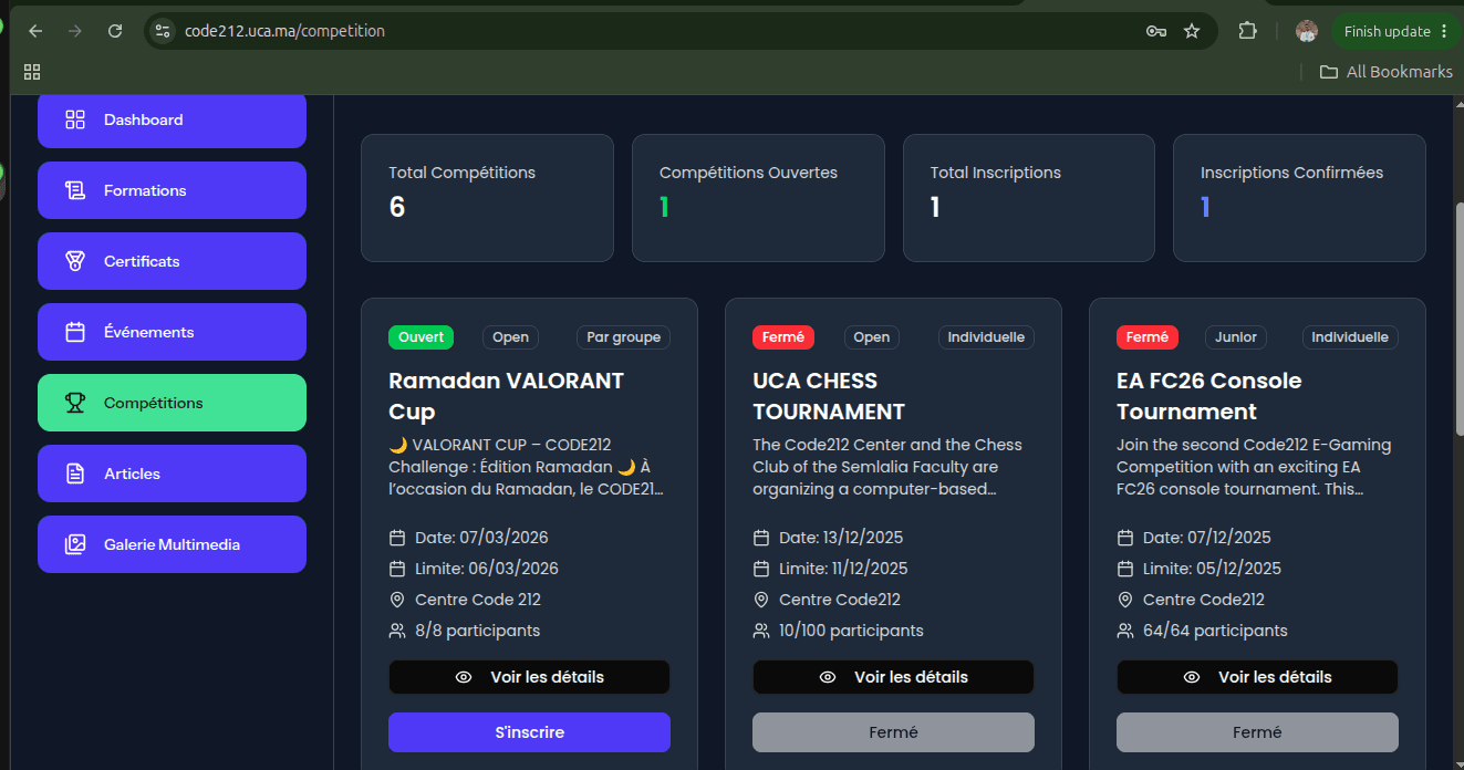 Code-212, Marrakech — Développeur Backend